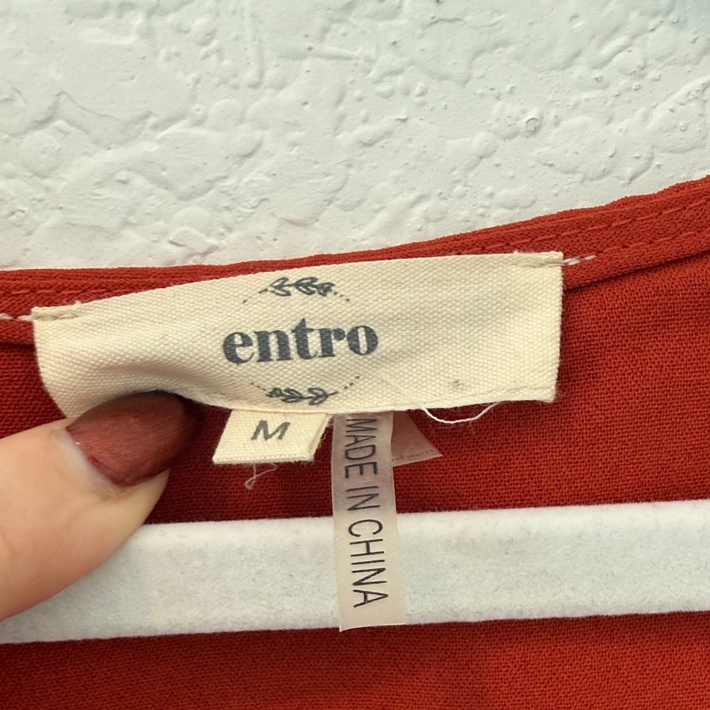 Entro Rust Button-Down Dress - Picture 4 of 5